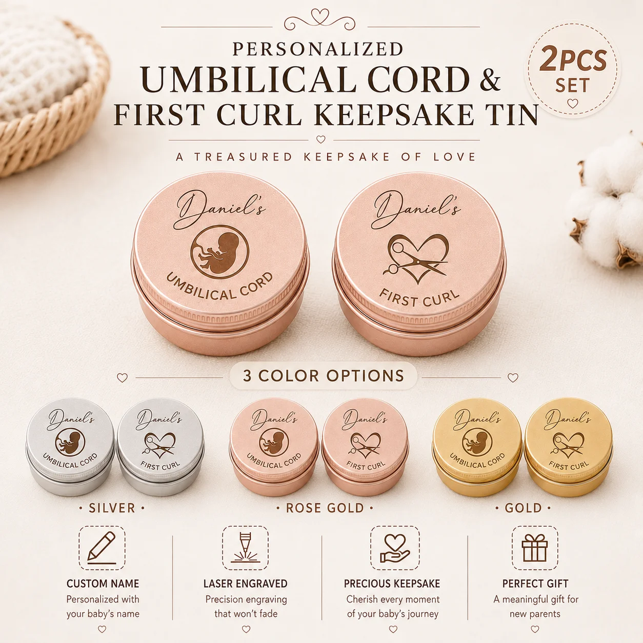 2 stuks gepersonaliseerde gegr - Personalized Name Box recensie en prijs