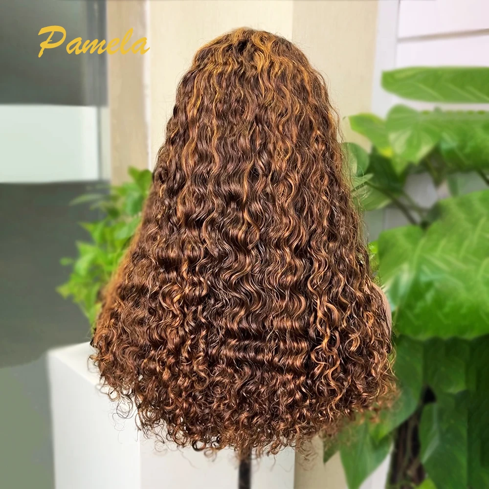 Ombre loira colorido encaracolado bob perucas 13x6 renda transparente frontal sem cola perucas de cabelo humano natural pré arrancado pronto para ir