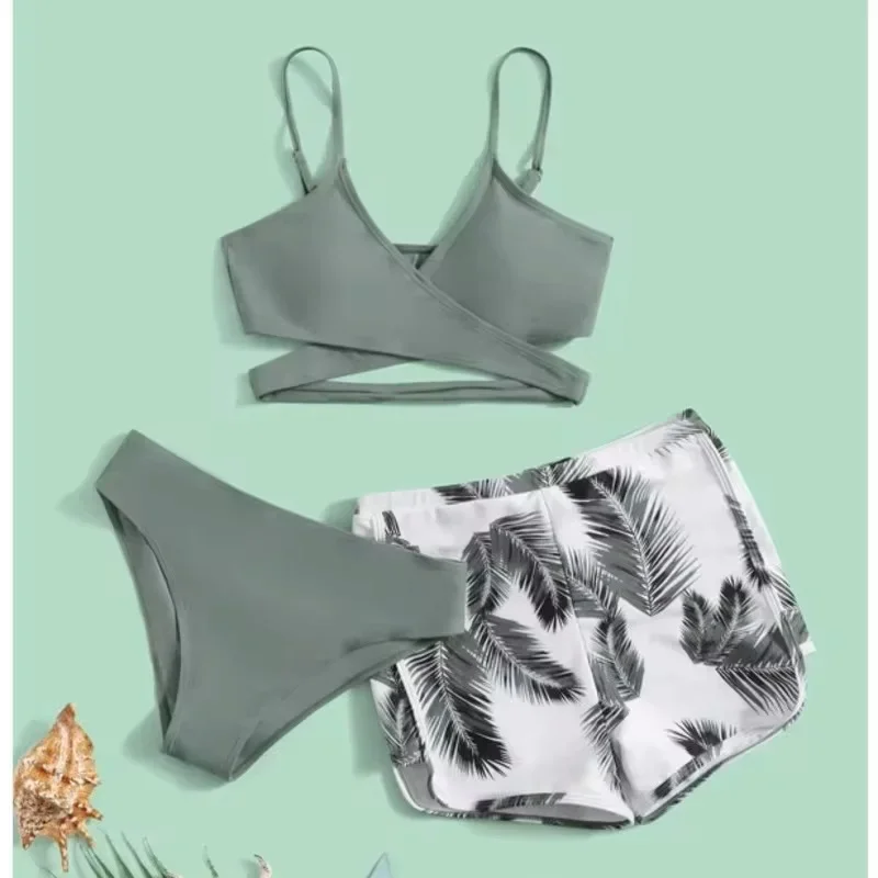 夏の大きい水着プラスサイズのタンキニセット女性水着ビーチウェアツーピース水着スポーツプール女性水着