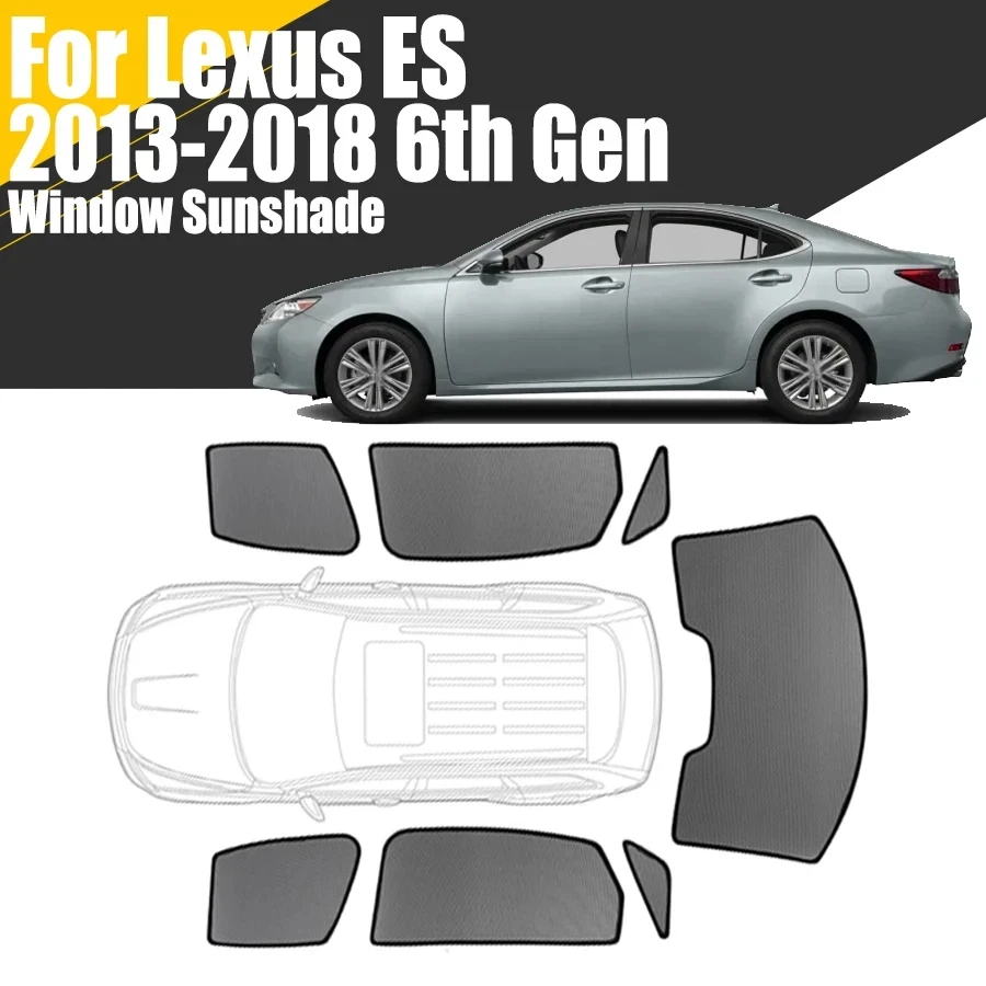 Custom Magnetic Car Window Sunshade For Lexus ES ES350H ES300H 2013-2018 6th Gen Curtain Mesh Front Windshield Frame Curtain