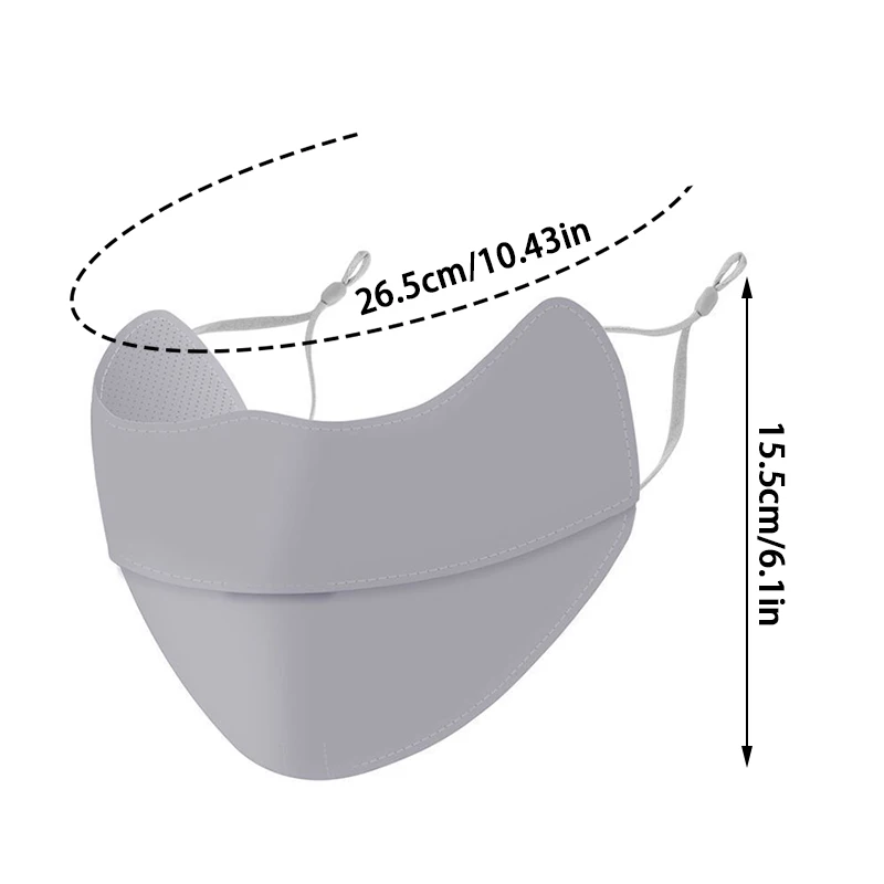 Mascarilla de protección ocular de seda de hielo transpirable, ajustable, Anti-UV, protección solar, ciclismo al aire libre, senderismo