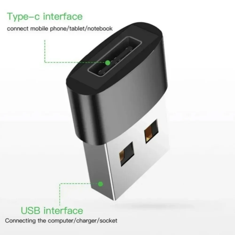 2 قطعة USB إلى USB C محول آيفون 17 شاحن سيارة نوع C محول أنثى إلى ذكر محول متوافق مع آيفون 15/16 برو #6