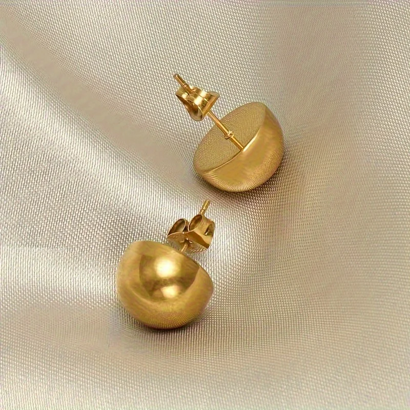 1 Pair Luxurious Delicate Earrings Unique Hemisphere Design Masculine and Stylish Stud Earrings for Men & women Gifts
