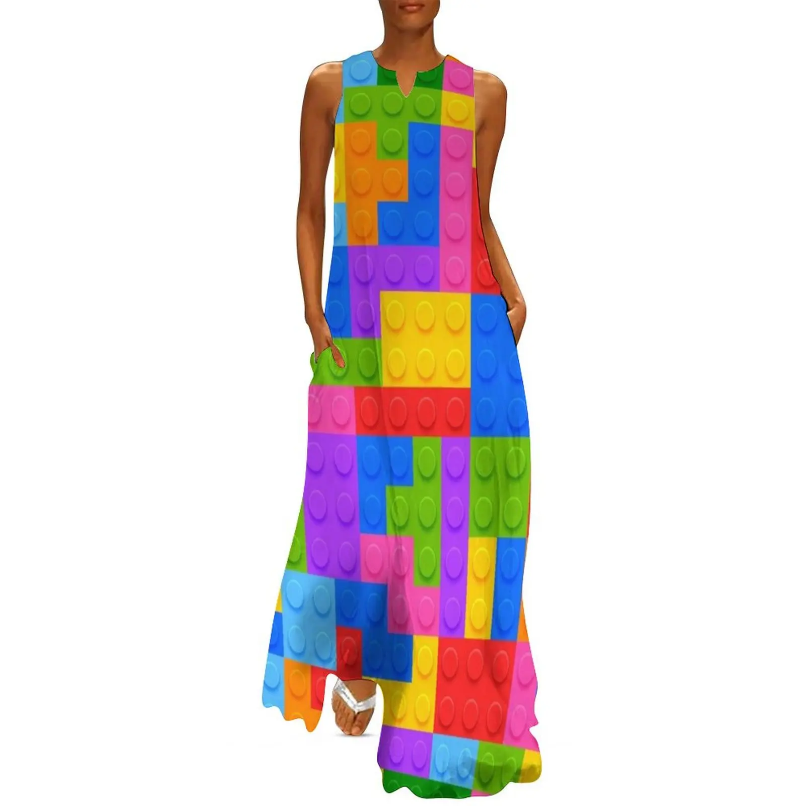 

Building Blocks Long Dress Women"s summer dress Women long dress women"s evening dresses summer clothes for women