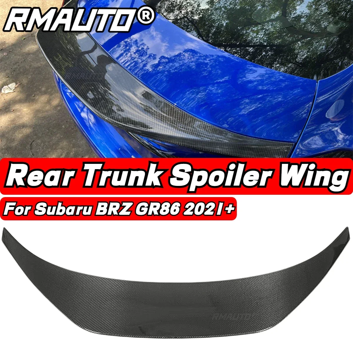 For Subaru BRZ Spoiler Real Carbon Fiber Rear Trunk Boot Lip Wing Body Kit For Subaru BRZ 2021+ Toyota ZA86 GR86 Body Kit