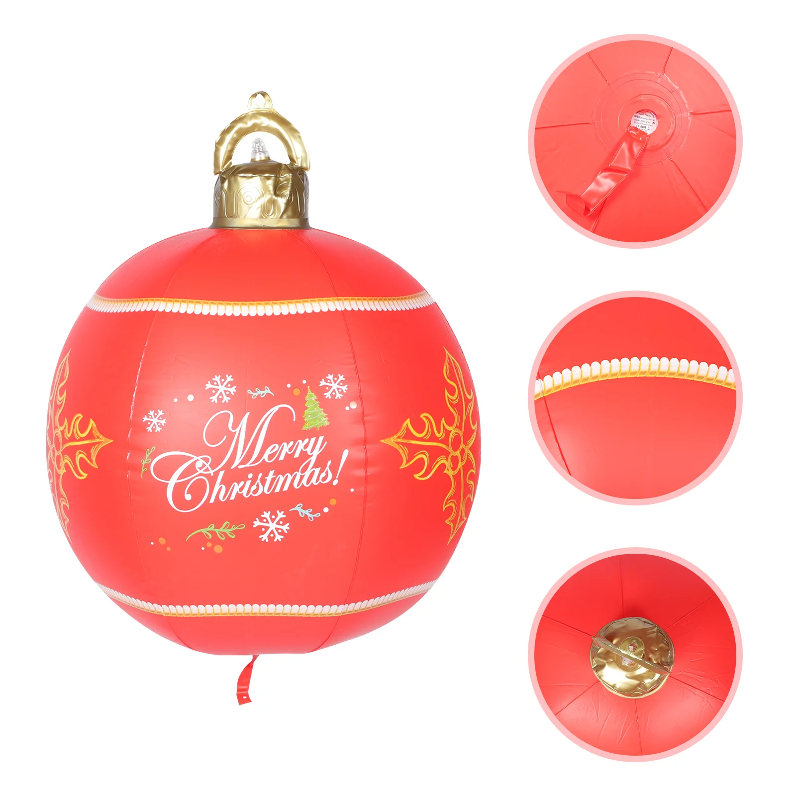 

Glowing Christmas Ball Hangable Inflatable Xmas Decor Outdoor Reusable Pvc Hanging for Decoration Corridor