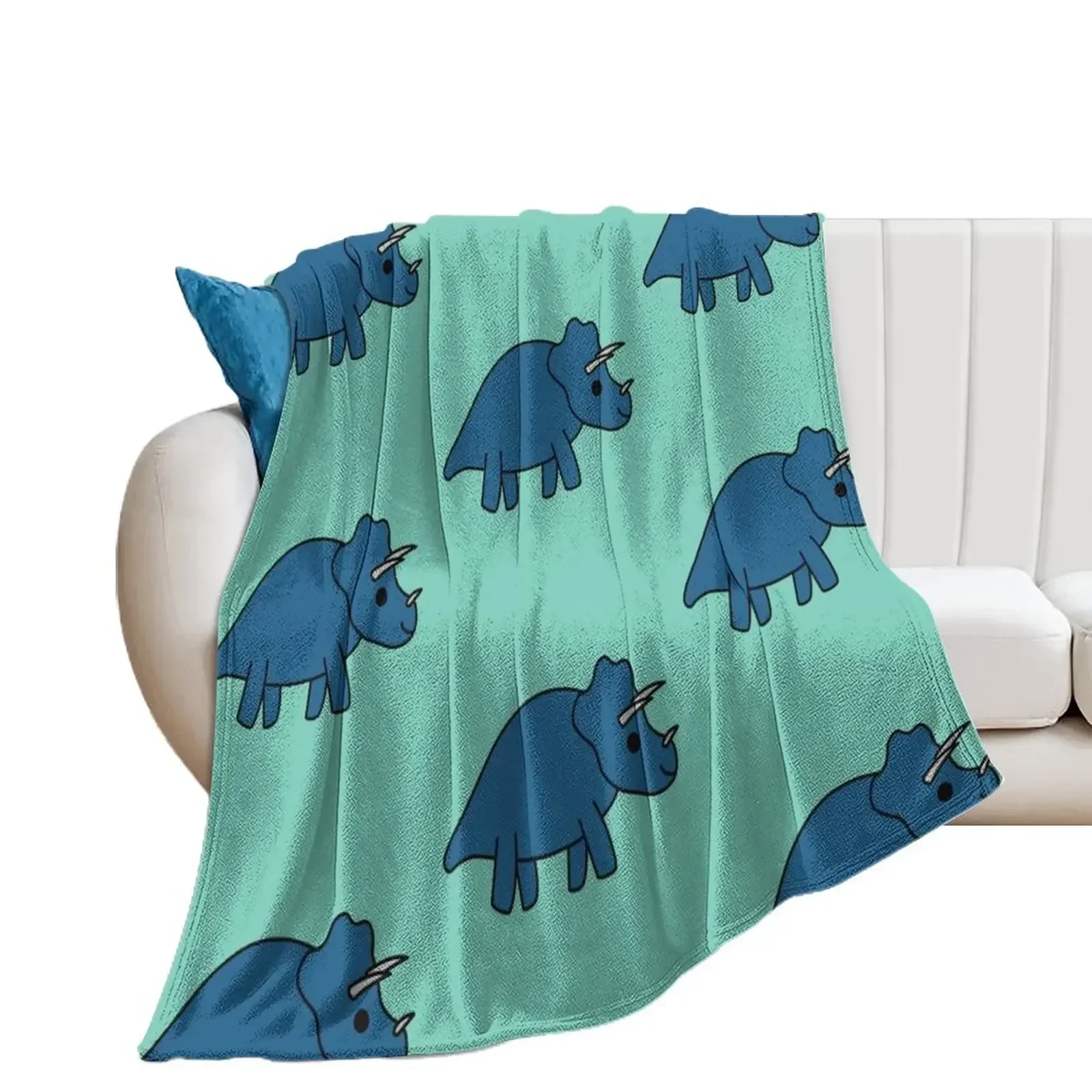 Cute Kawaii Triceratops Dino Throw Blanket For Baby Luxury Brand Luxury Throw Blankets