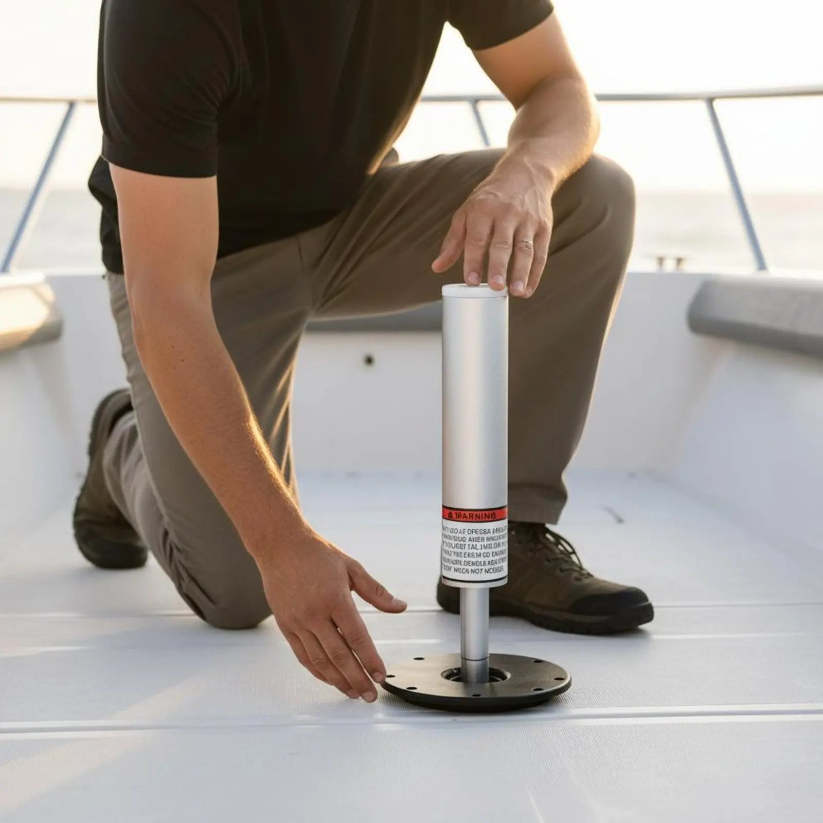 3/4 Inch Boat Seat Pin Steel Construction Boat Seat Pedestal Pin Boating Hardware for Fishermen