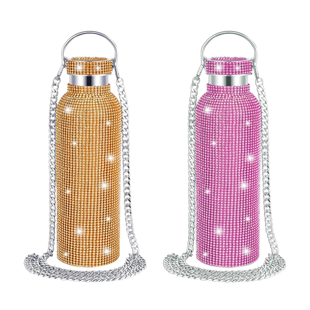 

Sparkling Diamond Thermal Bottle Large Capacity For 6-12 Hours Holding Time Holding Time Is 6-12 black