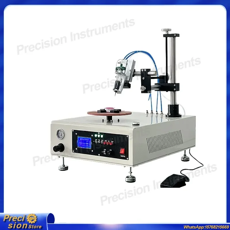 For Desktop Small Round Glue Dispenser Automatic Rotating Plastic Cover Glue Machine for Speaker Sound Film Light Bulb