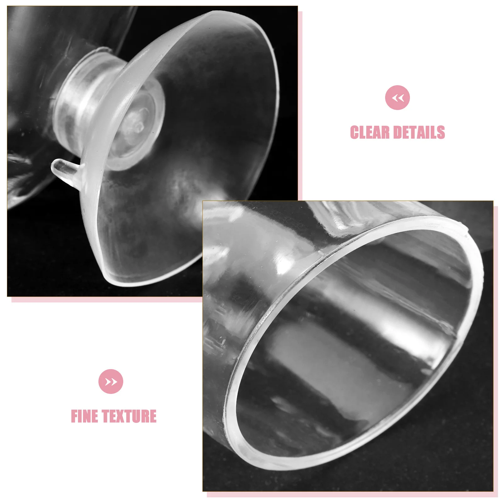 2 قطعة كوب نباتي مائي وعاء نبات زجاجي ممتاز مع أكواب شفط مزدوجة لتزيين خزان الأسماك مظهر طبيعي #5