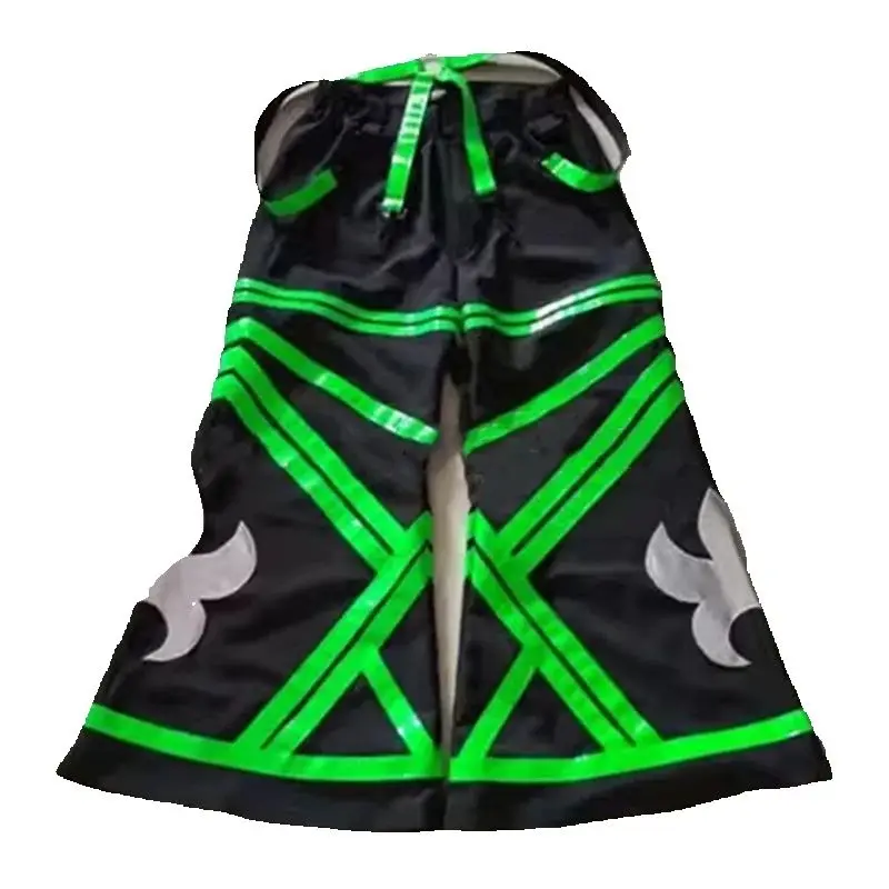 

Cos-Mart Fluorescent Ghost Dance Pants Reflective Street Dance Hip-hop Pants Night Cosplay Costume Flared Trousers
