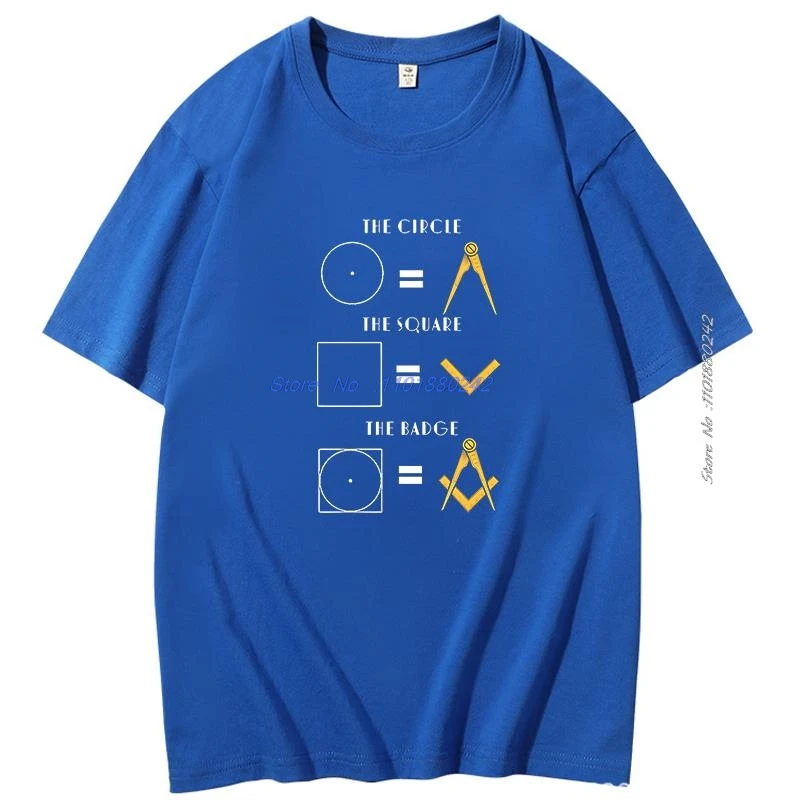 The Circle The Square The Badge Clothing Masonic Store Freemason The Badge 4th Of July Man Summer Cotton short sleeve t-shirt
