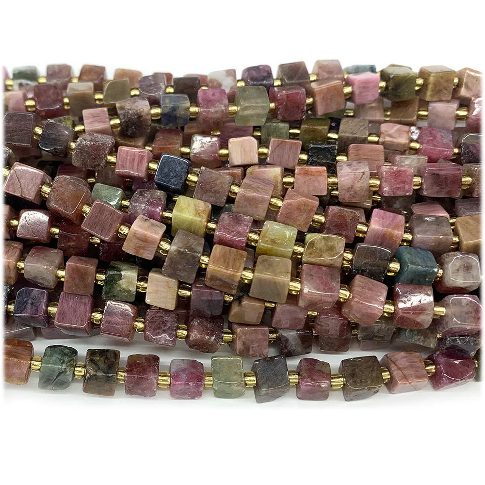 Veemake-حبات سائبة مكعبات طبيعية حرة الشكل ، زمرد ، لازورد ، جمشت ، تورمالين ، ياقوت ، فلوريت ، مونستون ، كريسوبراس #5