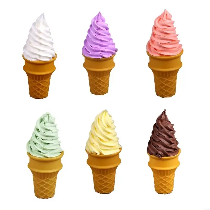 4X7C Multiple Color Realistic Crispy Cone Model Props for Cold Drink Dessert Store