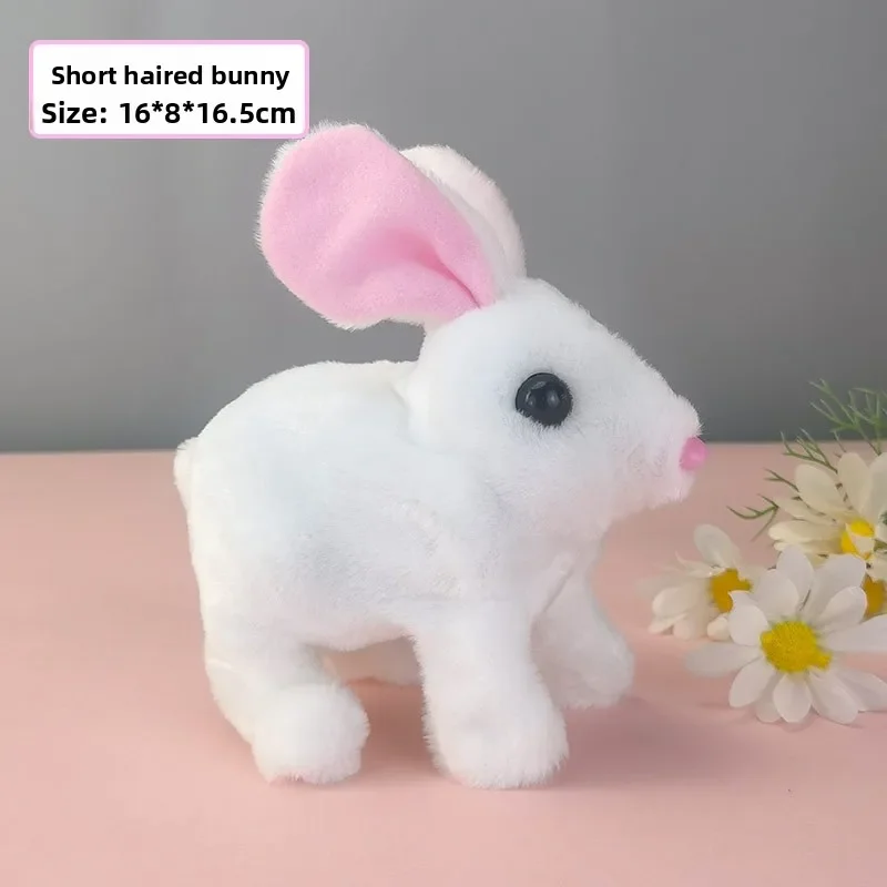 Walking Plush Rabbit Dog Toy Squeaky Interactive Pet Toy for Puppy