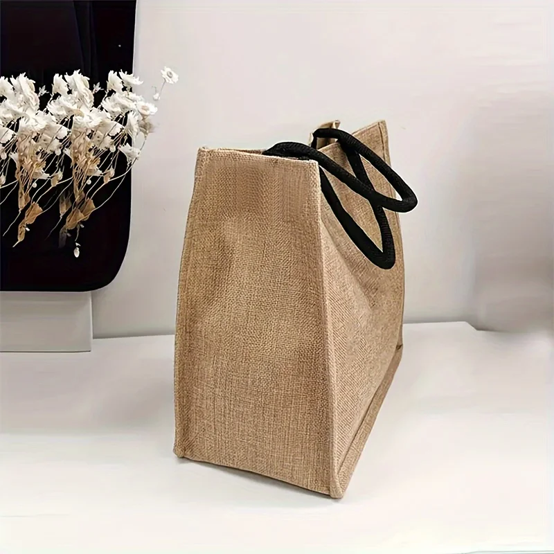 Teacher Linen Handbag with Practical Inner Pocket Design Tote for Outdoor Travel Shopping Bag Best Gift for Best Teacher Gifts 5