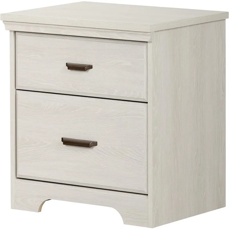 Versa 2-Drawer Nightstand, Winter Oak, 23 in x 17.75 in x 25.25 in