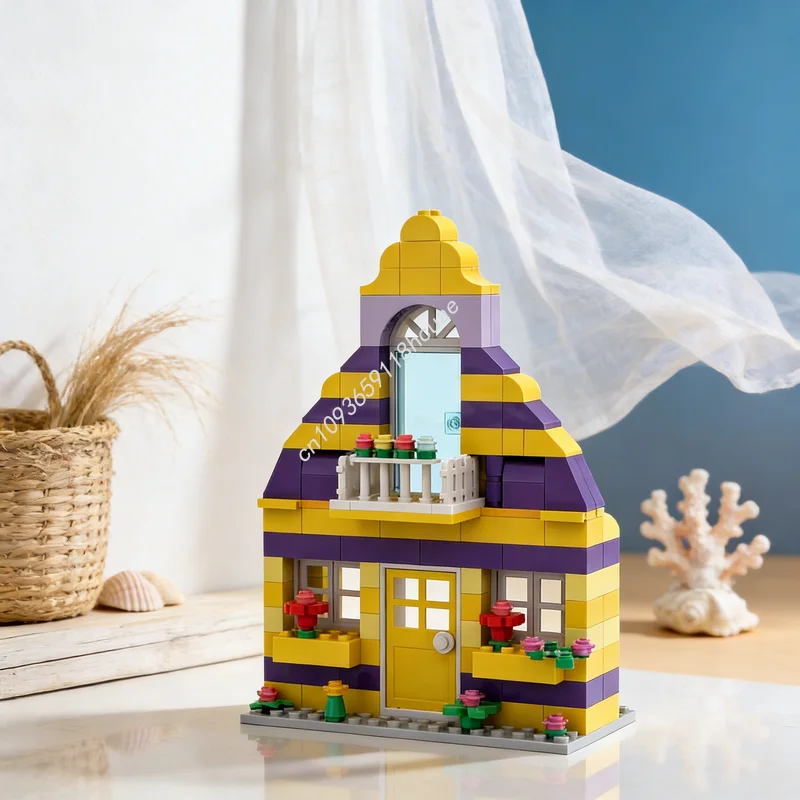 149 Piezas MOC Casa Diminuta, Bloques de Construcción de Modelo Clásico, Arquitectura, Regalos de Navidad, Juguetes, Ensamblaje, Bricolaje, Idea Creativa, Ladrillos Educativos