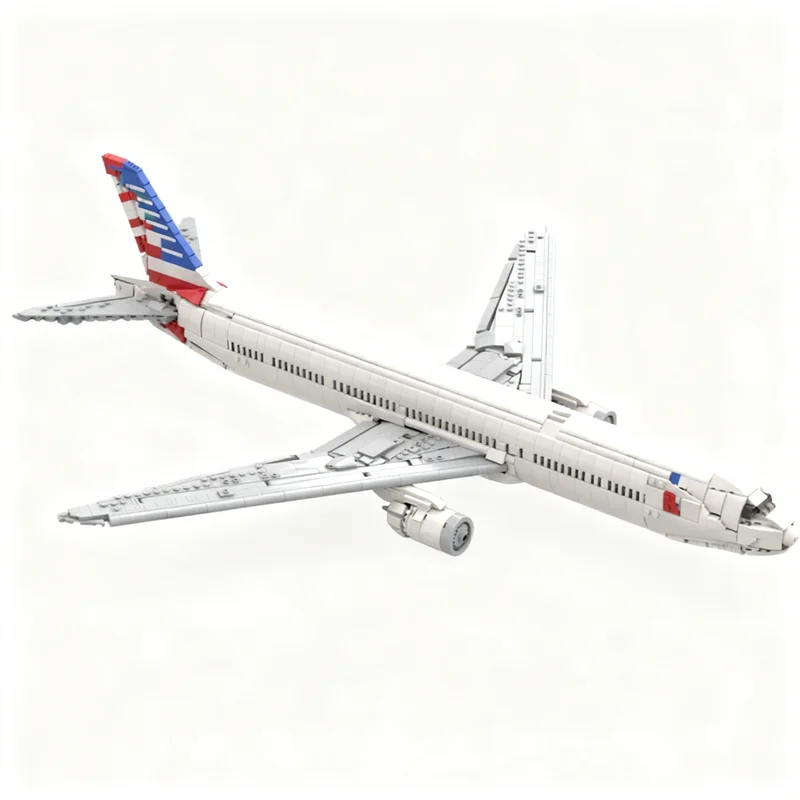 2248pcs MOC American Airlines 300er Creative Advanced Model Building Blocks Hero SciFi Pirate Voyage Fortress Engine Toy Gift
