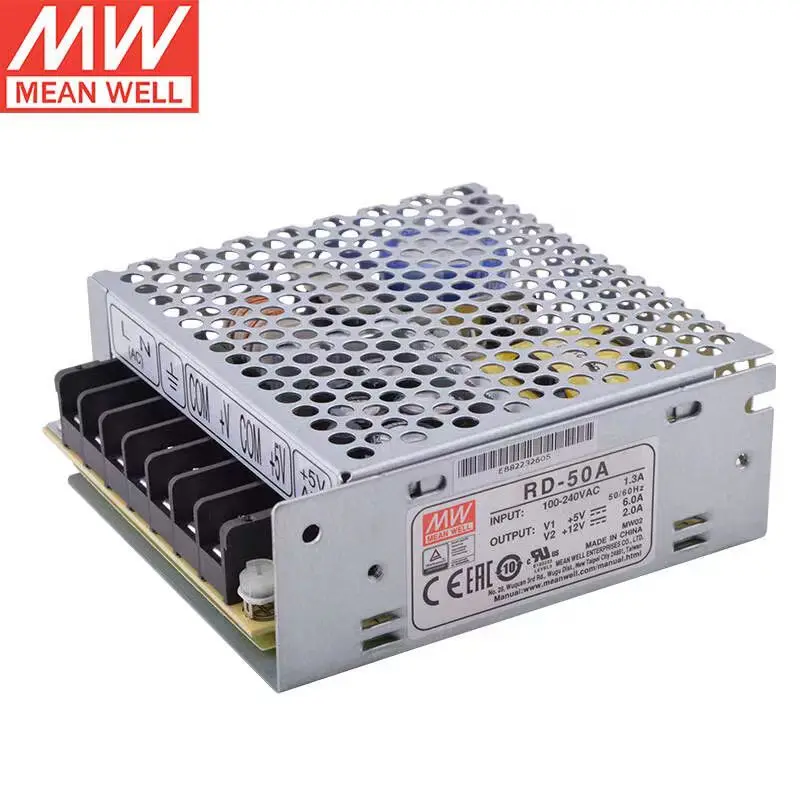 

MEAN WELL RD-50A 5V 6A 12V 2A 54W Dual Output Switching Power Supply Brand New Original Authentic AC-DC