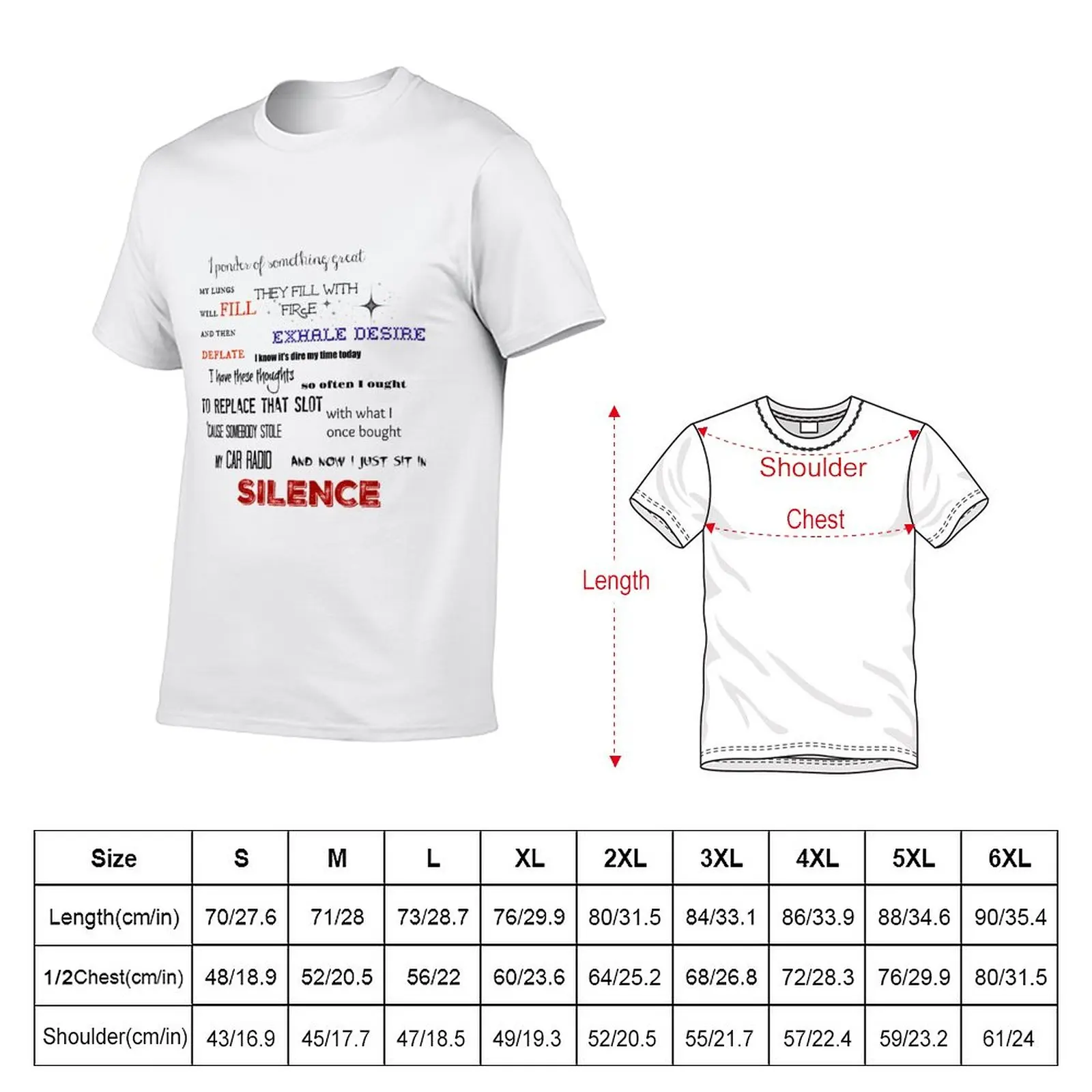 New Car radio lyrics T-Shirt shirts graphic tees tees boys white t shirts Men's t-shirt