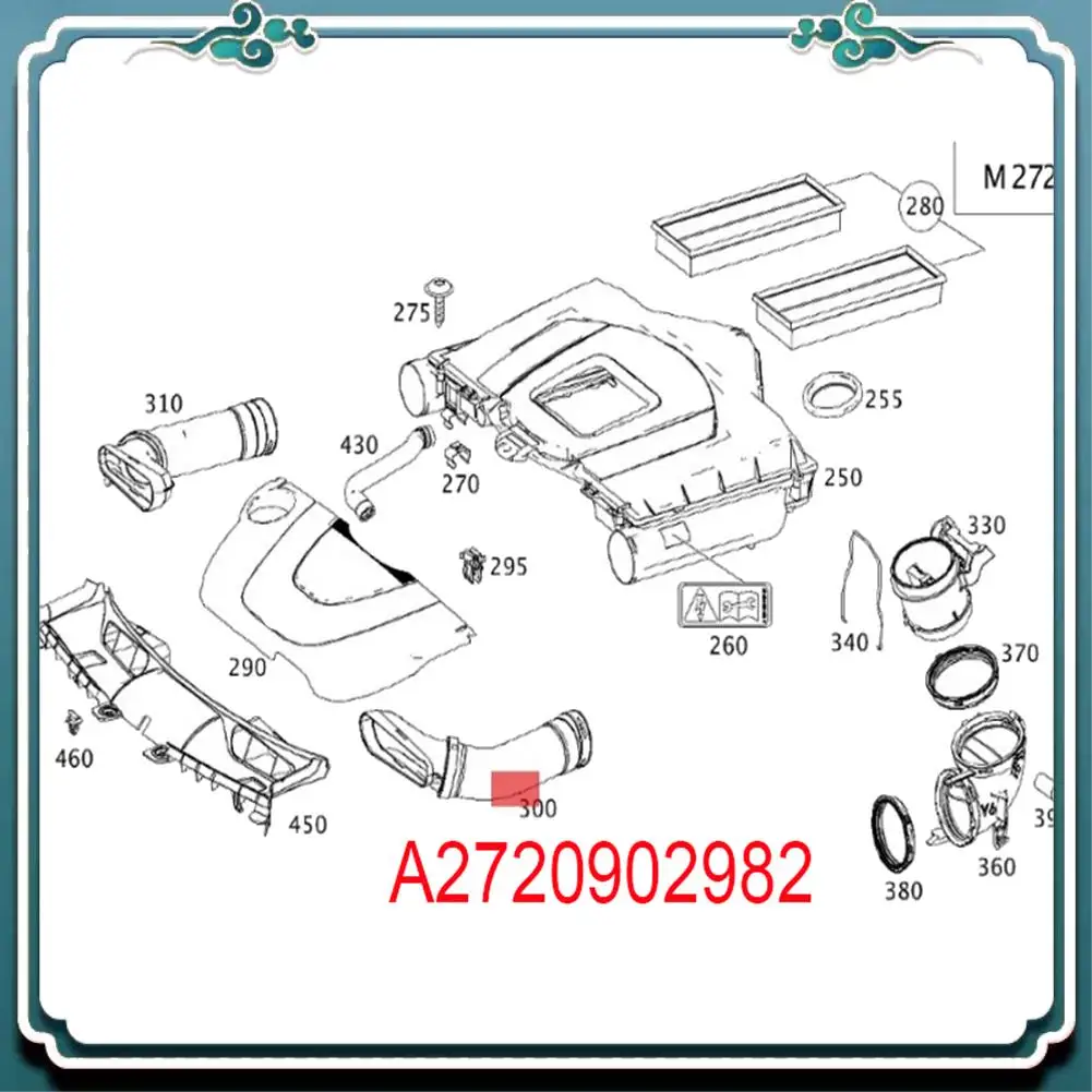 

Premium A2720902982 A2720902882 Air Inlet Hose For Mercedes Benz GLK 350 4MATIC Airway Intake Pipe