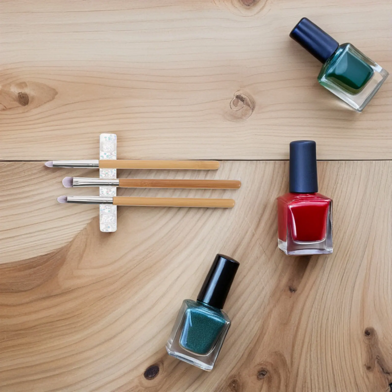 5Pcs Resin Manicure Brush Organizer with Wide Stable Base 5 Slot Nail Art Pen Holder for Desktop Nail Tool Storage Display