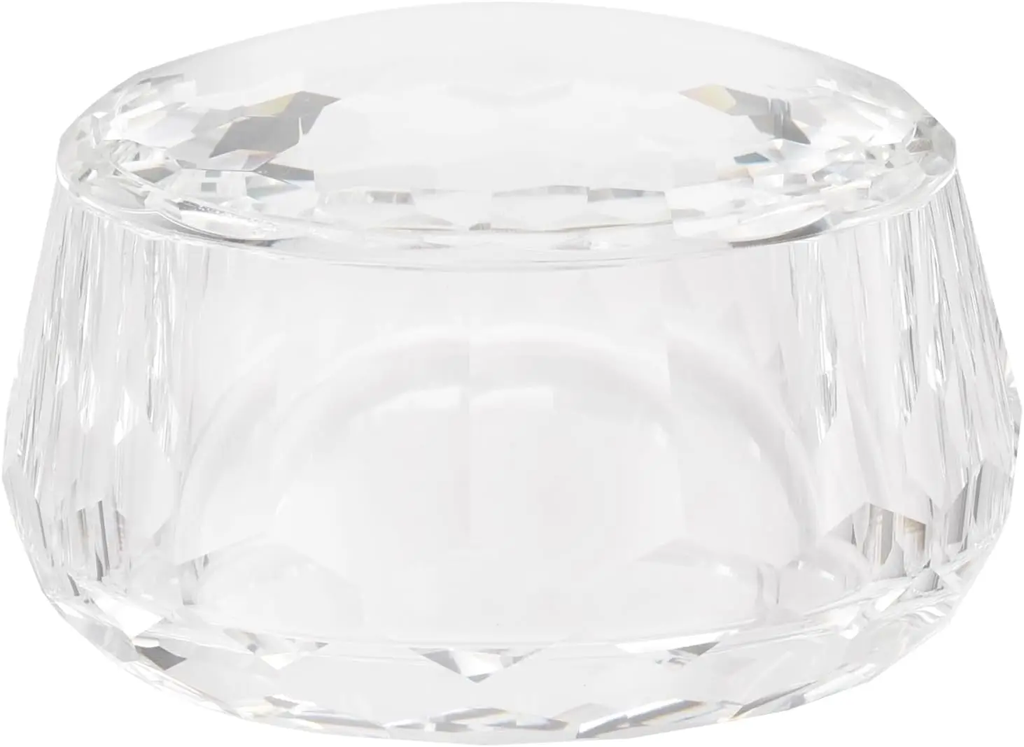 

Crystal Jewelry Jar with Lids, Decorative Candy Dish, Multi-Purpose Clear Storage Container for Cosmetics, Snacks - Wedd