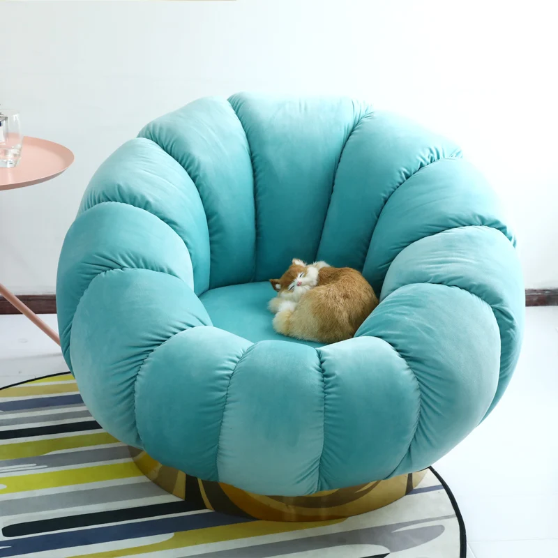 Sofá inflable gigante para exteriores, silla con diseño de calabaza colorida, flocado