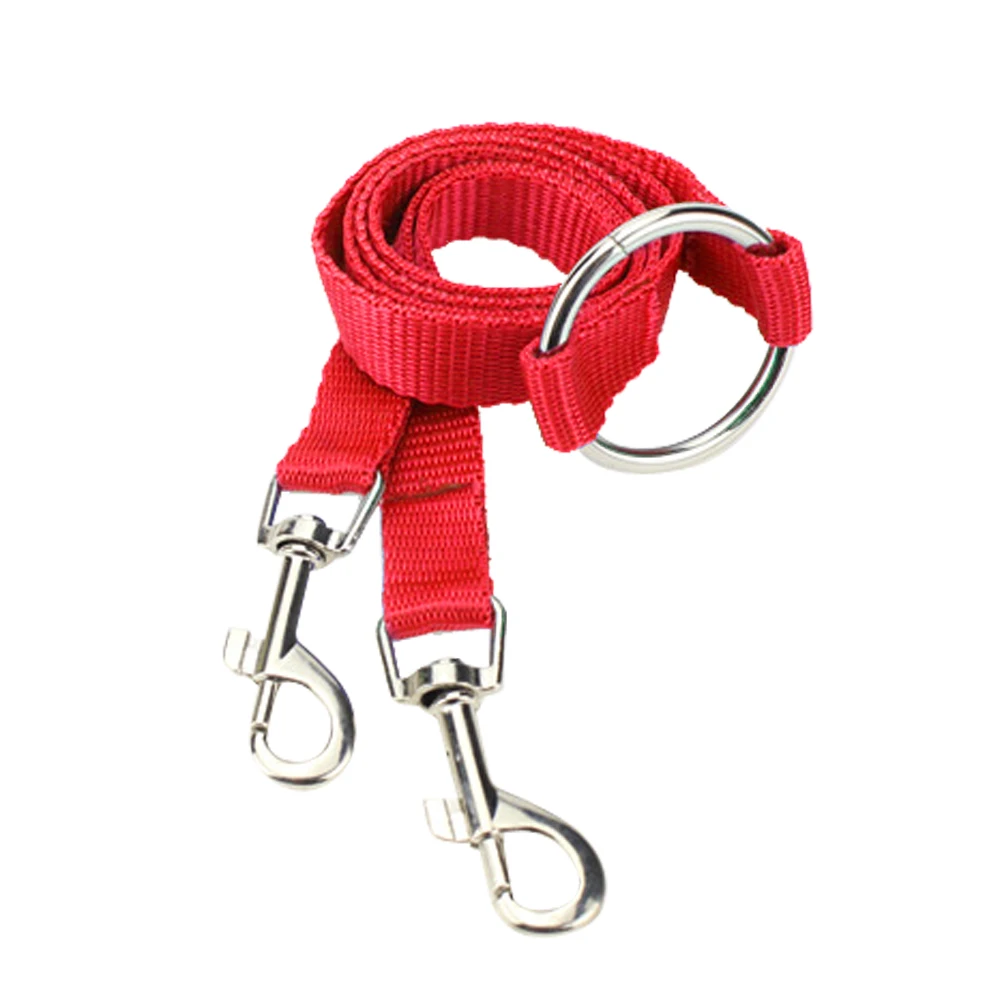 

Belt Pet Leash Two Dog Collar Double for Dogs Lead Red Hauling Cable Bridegroom