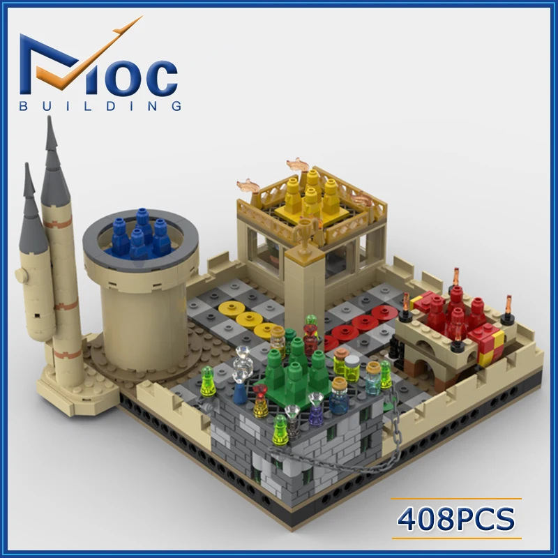 

MOC Famous Movie Style Games Series Scene Wizard Model Building Blocks DIY Assemble Bricks Creative Toys Collection Display Gift