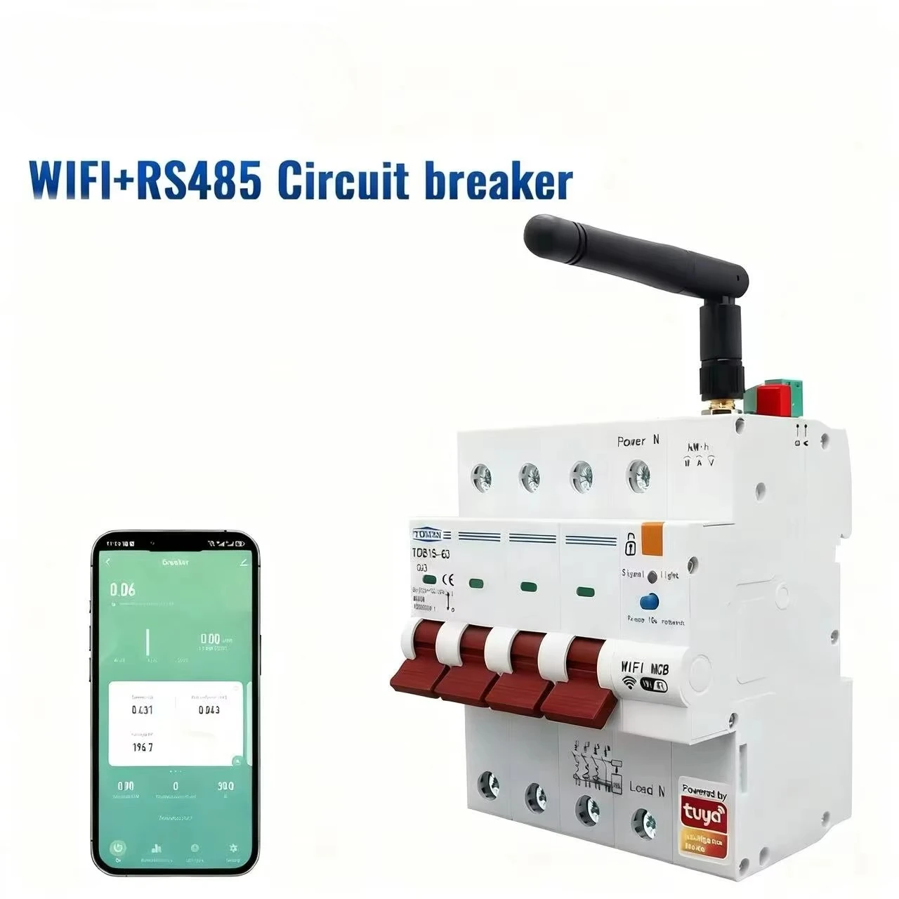 Three Phase WiFi Intelligent Switch TOMZN Modbus Remote Control Safety Protector