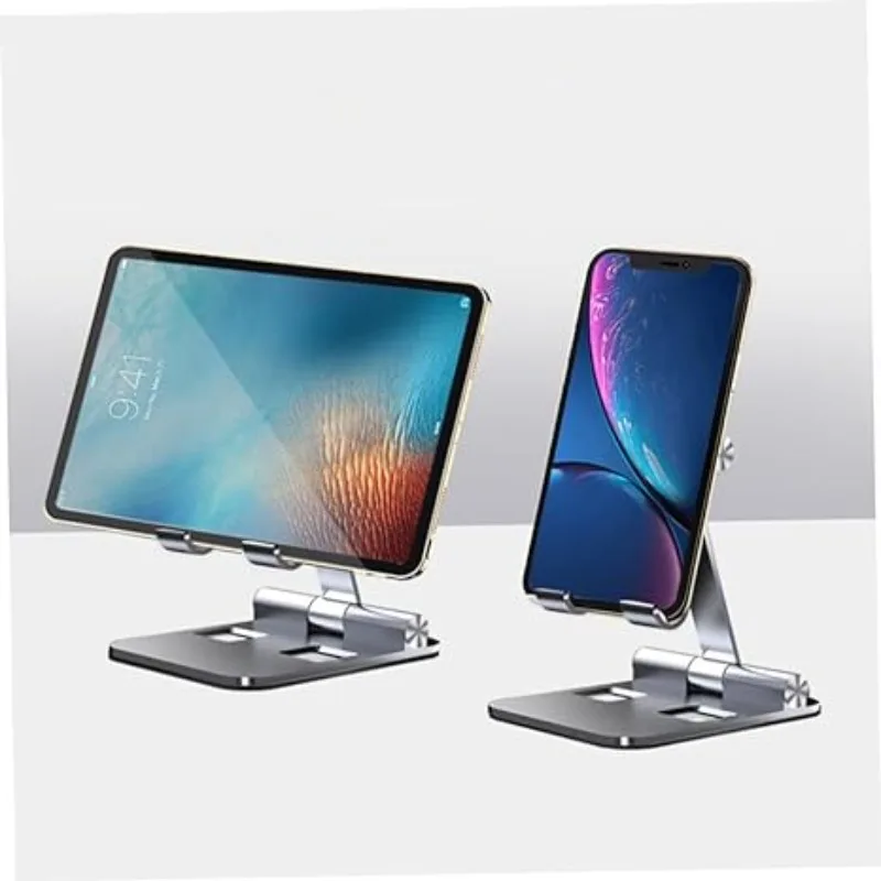 

3pcs Desktop Mobile Phone Holder Stand, Cradle, Dock, Phone & Tablet Holder, Aluminum Adjustable Desktop Stand