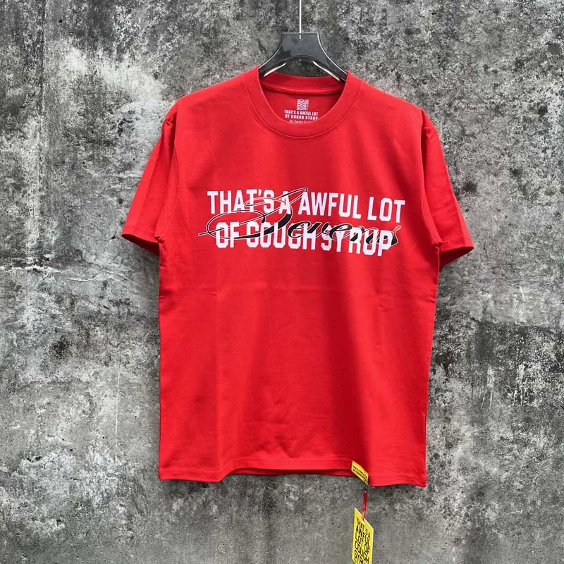 Print Code Tag That's A Awful Lot of Cough Syrup T Shirt Men Women Colorful Letters Pattern Graphic Short Sleeve Tops Tee