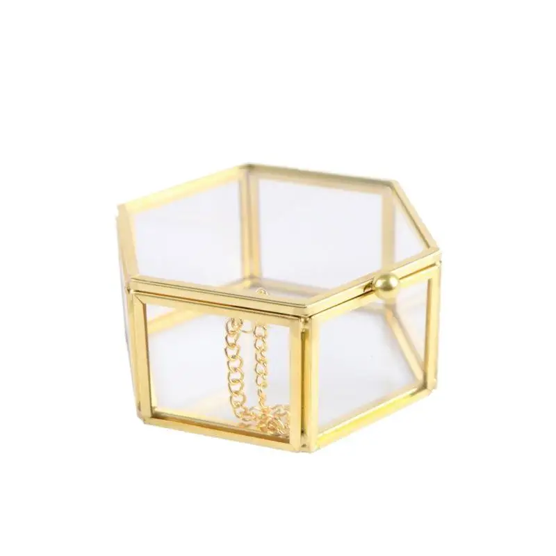 Ringbox aus klarem Glas, elegante Schmuckvitrine für Hochzeit, Heiratsantrag, Geburtstagsgeschenk, Aufbewahrung. – Detail 6