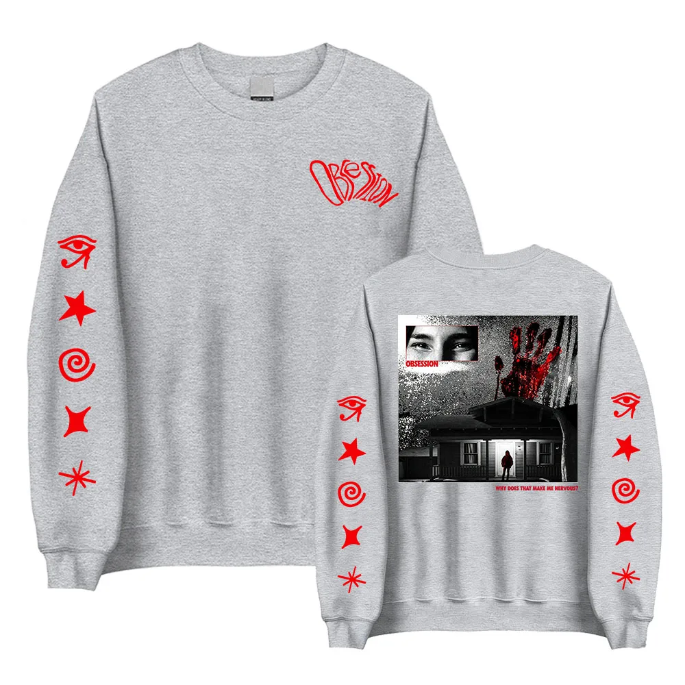 Obsession Be Careful What You Wish for Sweatshirt mit Rundhalsausschnitt, lockerer Schnitt, lange Ärmel, Unisex, Streetwear, Grafikdruck, Merch, Freizeitoberteil – Detail 5