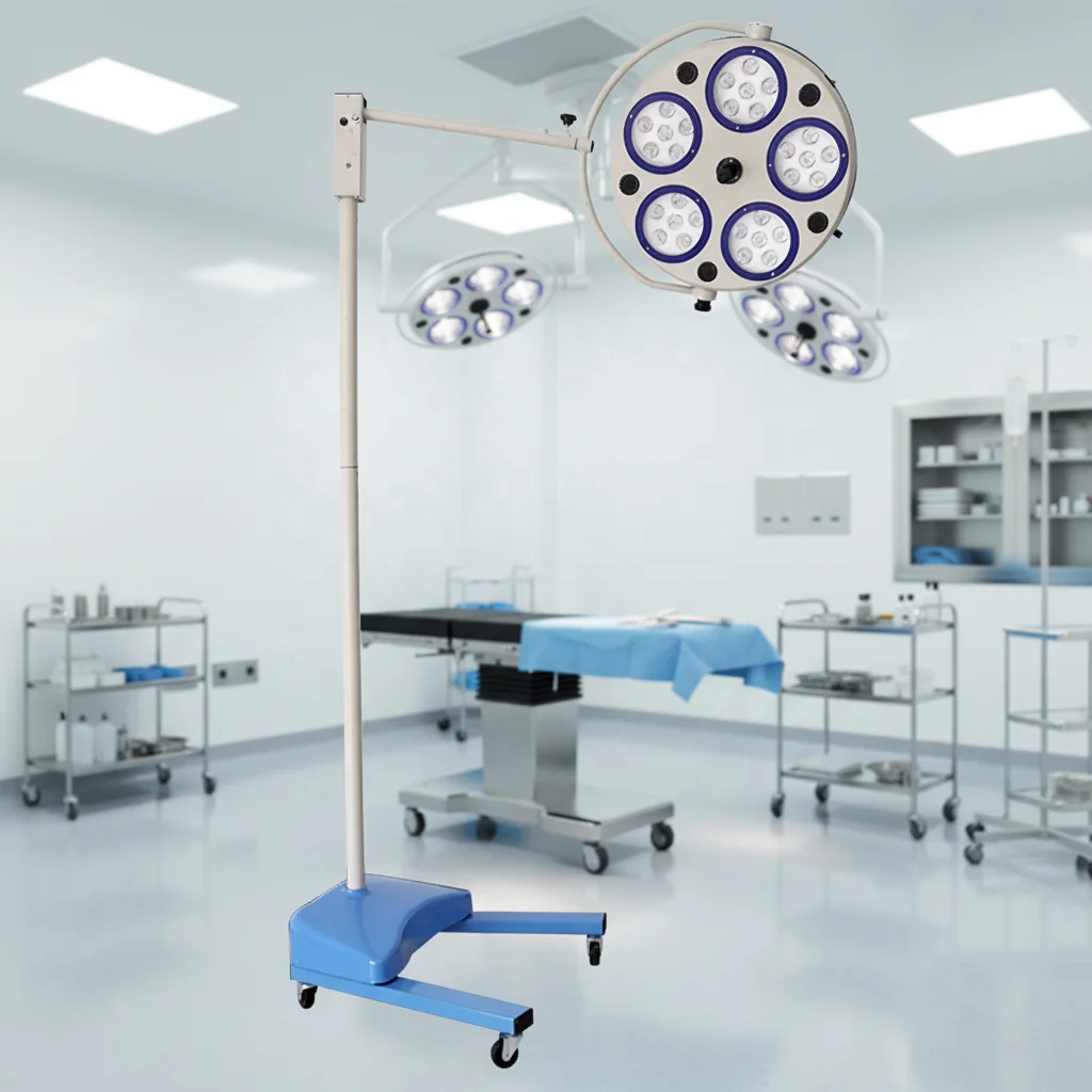

Shadowless Operating Lamp for Veterinarians LED Surgical Operating Theatre Light Vertical Movable and Flexible