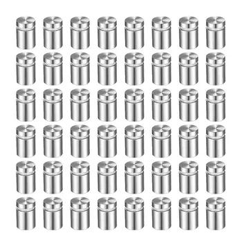 100 팩 사인 스탠드 오프 나사, 광고 나사, 스테인레스 스틸 벽 스탠드 오프 마운트, 유리 아크릴 네일 (1/2x1 인치)