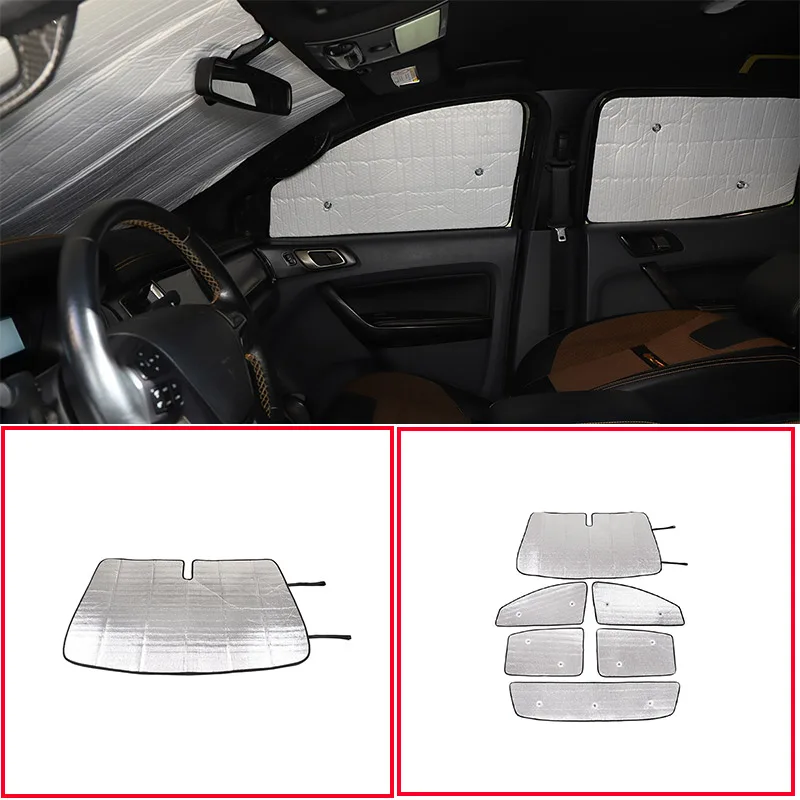 

For Ford Ranger 2015-2021 Car Front Windshield Full window glass Sun Protection Parasol Car Protection Accessories Aluminum foi