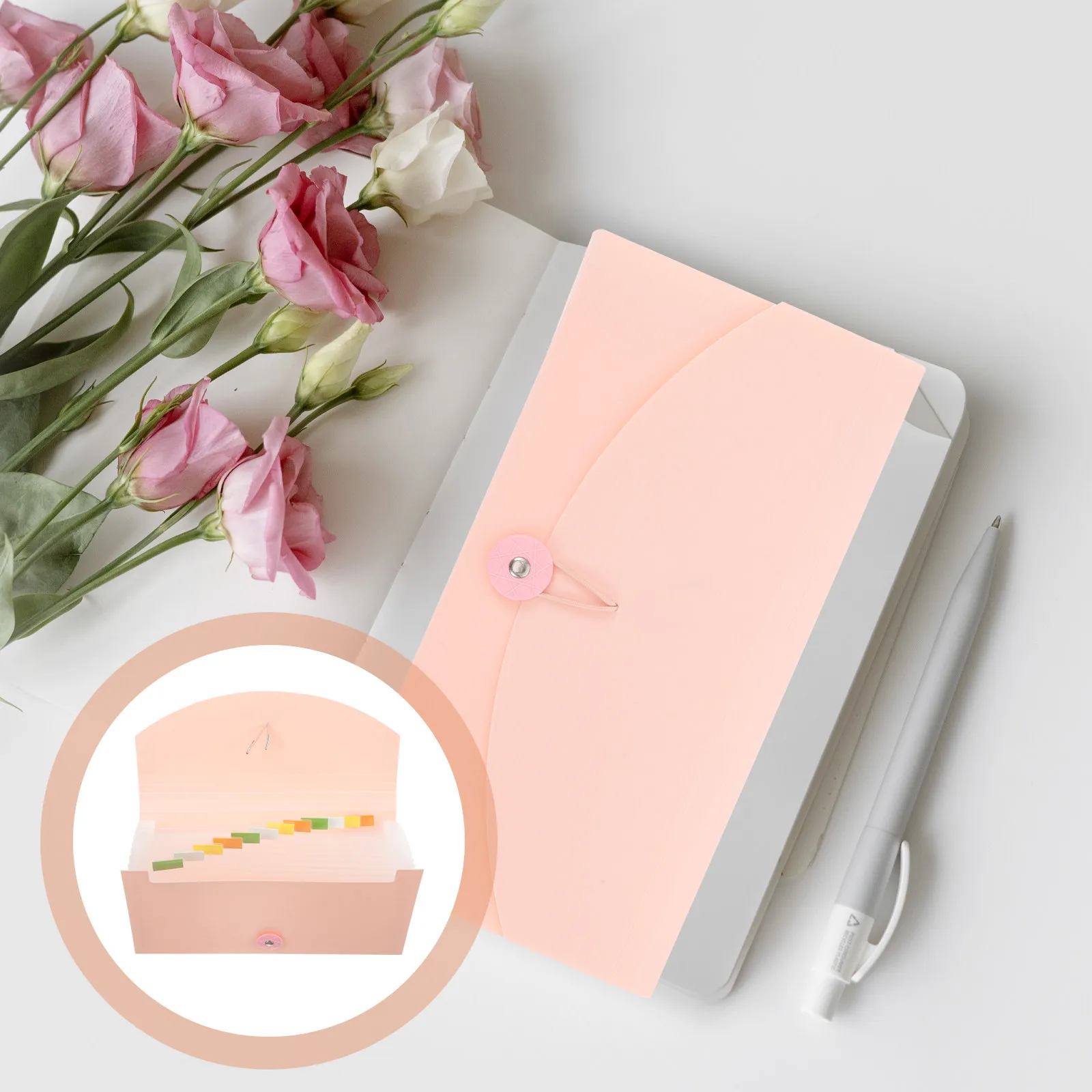 

Large Capacity B6 Accordion Organizer Portable File Folder for Receipts Bills Coupons Photos Cards Office School Document Keeper