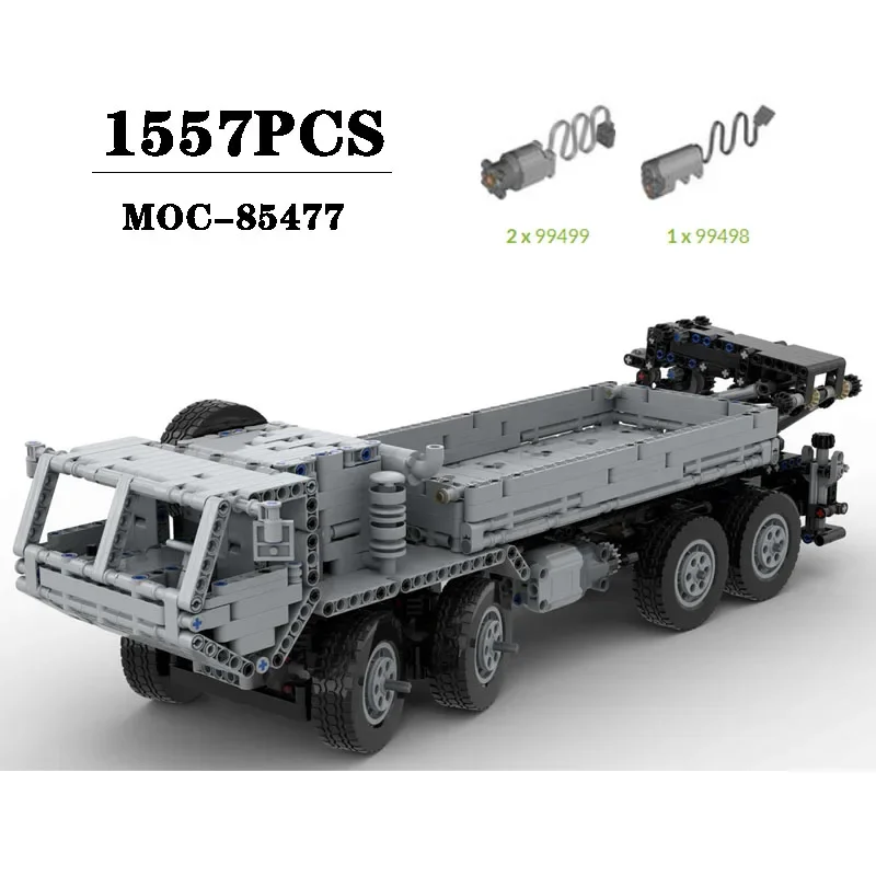 

New MOC-85477 Jib Crane Eight Wheel Drive Building Block Toy Model Decoration 1557PCS Boy Birthday Christmas Toy Gift