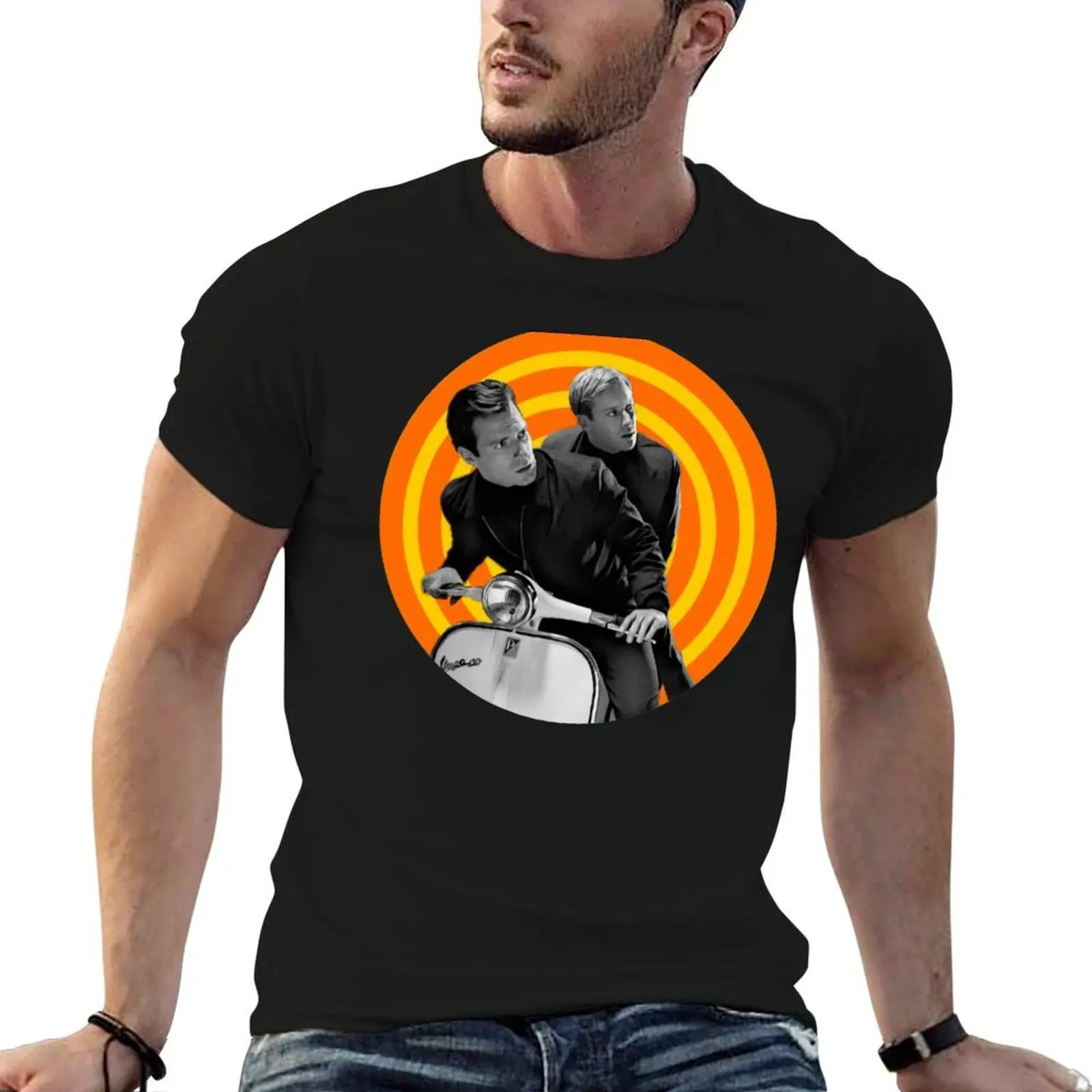 U.N.C.L.E. Camiseta de algodón negro, camiseta lisa para hombre, paquete de camisetas de anime, camiseta de gran tamaño para hombre