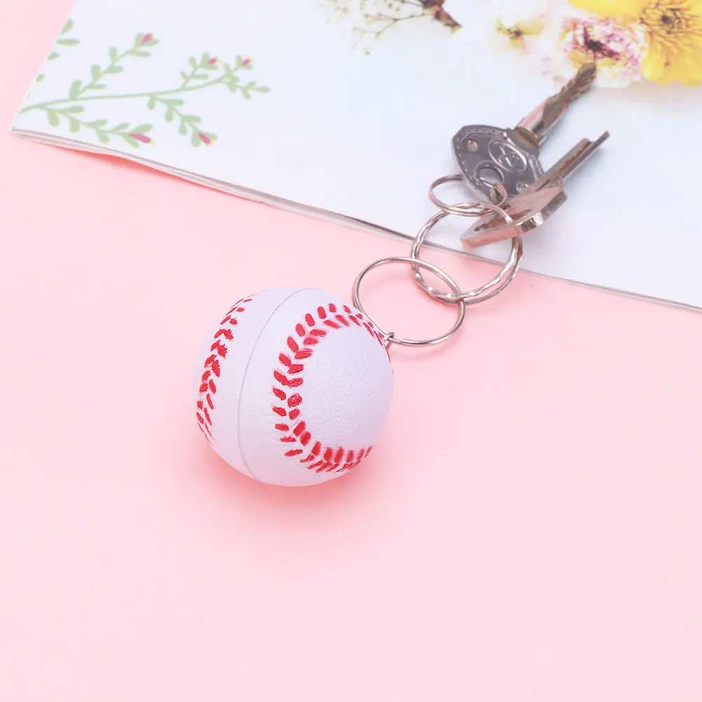 

6pcs Player Gift Metal Sports Craft Ball Keychain Spherical Keyring Bulk Mini Backpack Pendant Creative Design