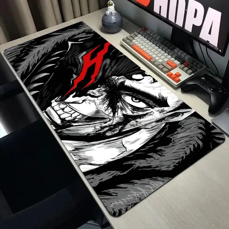 Guts Sword in Berserk Mouse Mat Berserk Guts Gamer Gaming Mouse Pad Computer Accessories Big Keyboard Laptop Padmouse Speed Desk