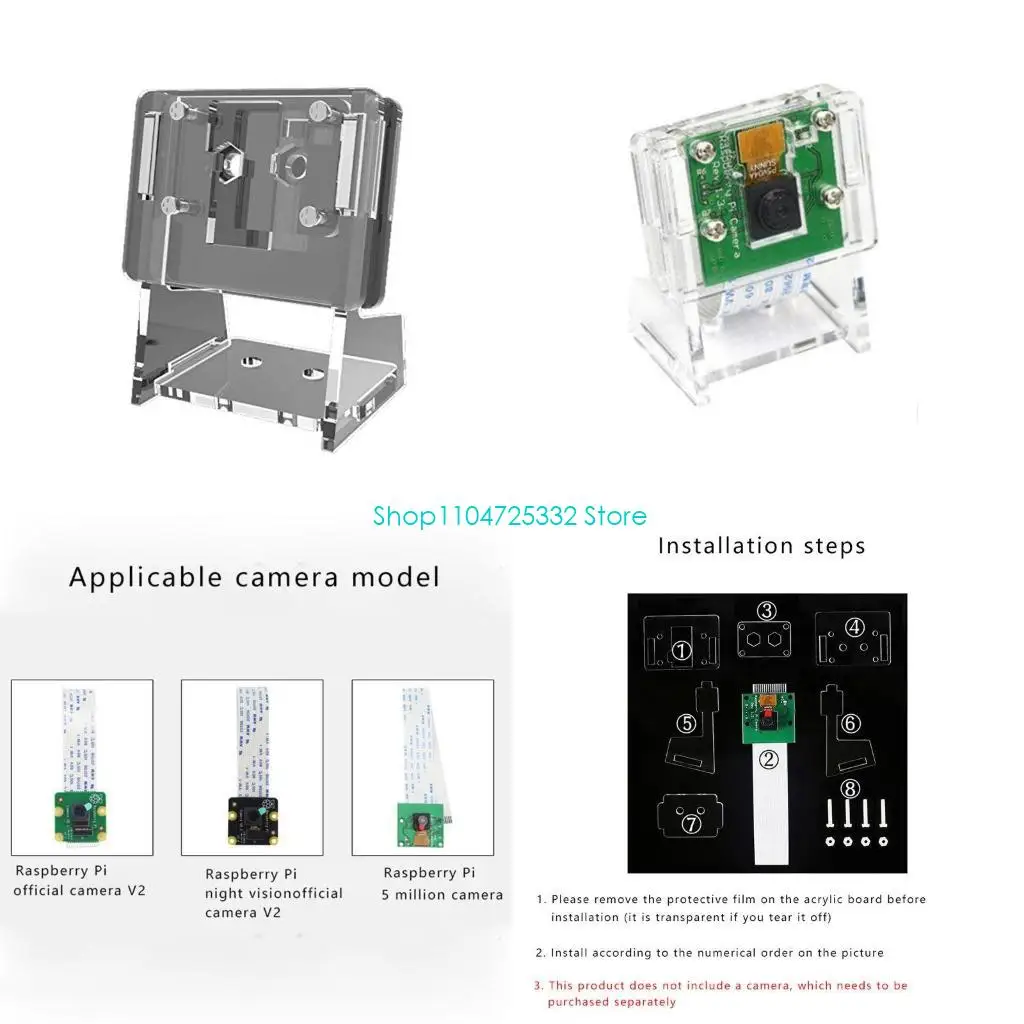

P5EA Camera Holder Clear Support Bracket Case for 1-4 for V2 Official