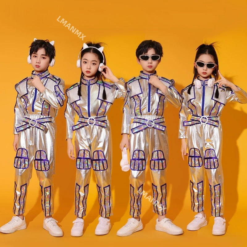 

Новогодний детский сад, Т-образная сцена, модный показ, детская одежда для выступлений, одежда с динамическими современными технологиями робота