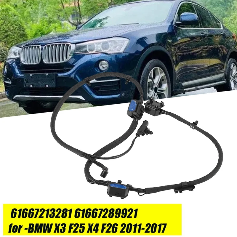 Front Windshield Nozzle Chain Window Washer Sprayer Jet System 61667289921 For BMW X3 F25 X4 F26 2011-2017 61 66 7213281