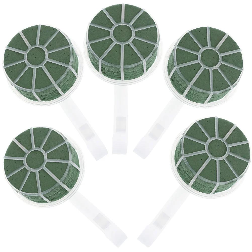 5 個の花束ホルダーブライダルフローラルハンドルウェディングパーティーの装飾プラスチックフォーム吸水性 DIY 人工花束サポート