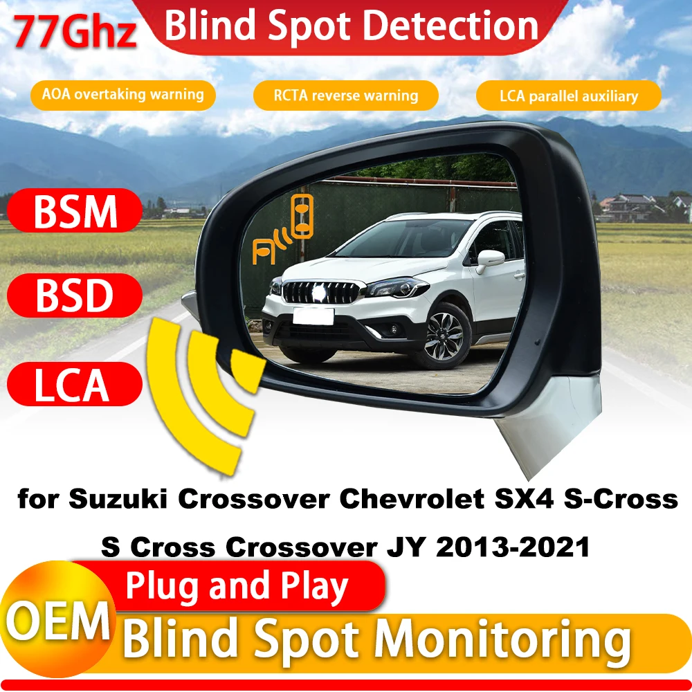 for Suzuki Crossover Chevrolet SX4 S-Cross S Cross Crossover JY 2013-2021 Blind Spot Assist Monitor Detection BSM BSA BSD System